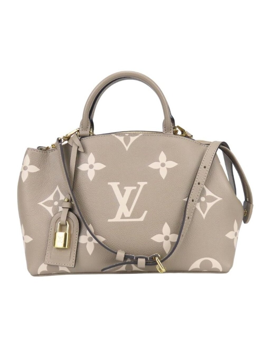 Louis Vuitton Handbag Petit Palais PM Monogram Empreinte Tourterelle Cream